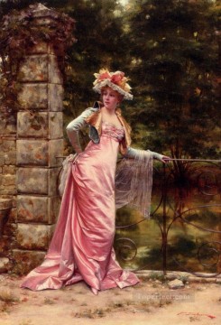 フレデリック・スラクロワ Painting - 庭の女性フレデリック・スラクロワ